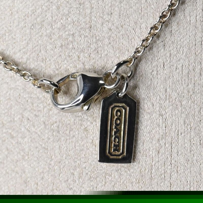 【研磨済】COACH ネックレス シルバー925 チェーン40~46cm コーチ