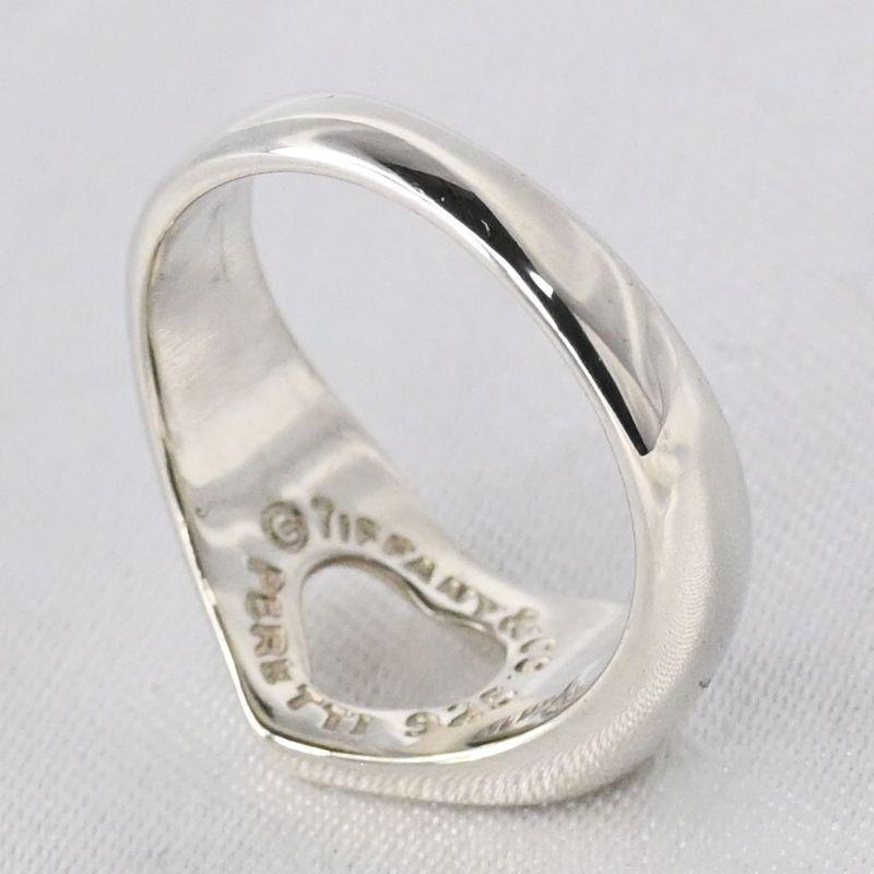 【研磨済】TIFFANY＆Co. オープンハート リング 5.5号 ティファニー 指輪