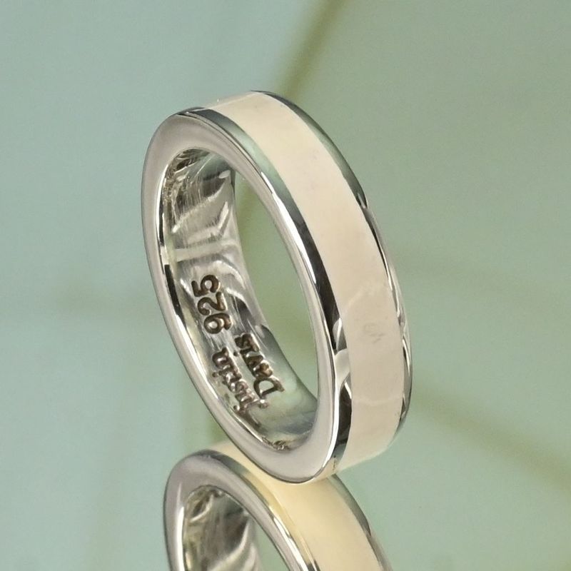【研磨済】 JUSTIN DAVIS シルバー ホワイト リング 8号 ジャスティンデイビス 指輪