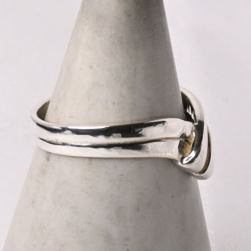 【研磨済】4℃ ストーン シルバー リング 13号 925 美品 ヨンドシー 指輪