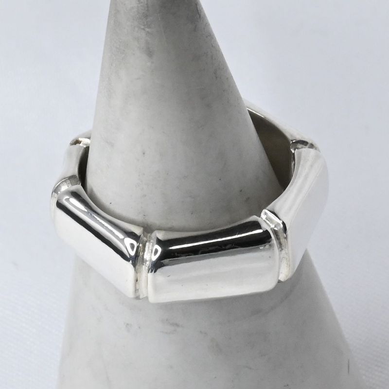 【研磨済】美品 GUCCI バンブー リング サイズ16 Ag925 グッチ