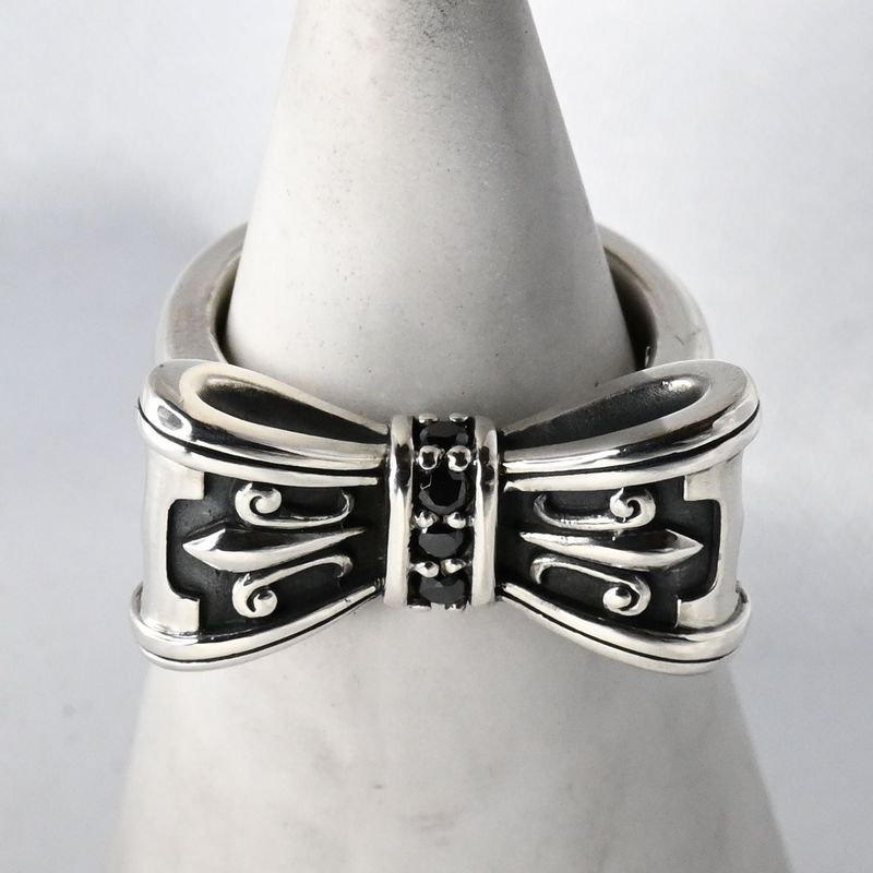 【研磨済】 JUSTIN DAVIS PROMISE リング 9号 リボン SRJ328 ジャスティンデイビス 指輪 保証書付き