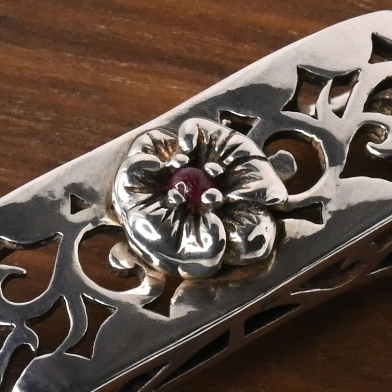 【研磨済】SAAD ハイビスカス  ペンダントトップ シルバー925 ネックレスチャーム