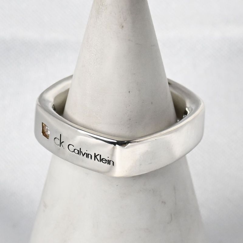 【新品仕上げ】Calvin Klein スクエア リング 指輪 10号 silver925 カルバン・クライン