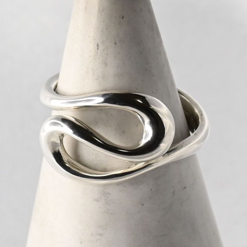 【新品仕上げ】TIFFANY＆Co. オープンウェーブ リング 7号 エルサペレッティ ティファニー 指輪