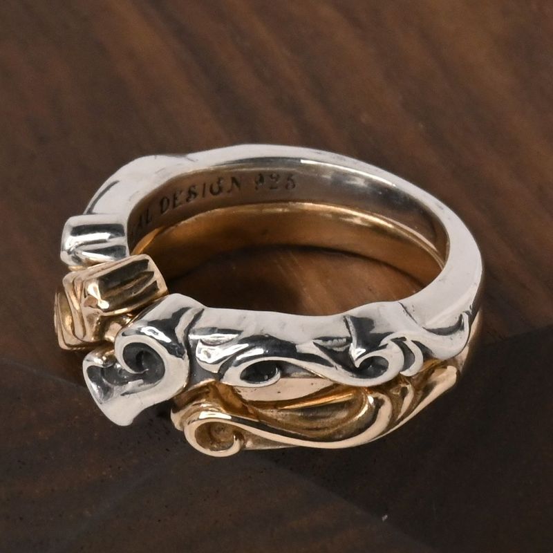 【研磨済】DEAL DESIGN スペードギメル リング 11号 シルバー925 ディールデザイン 指輪