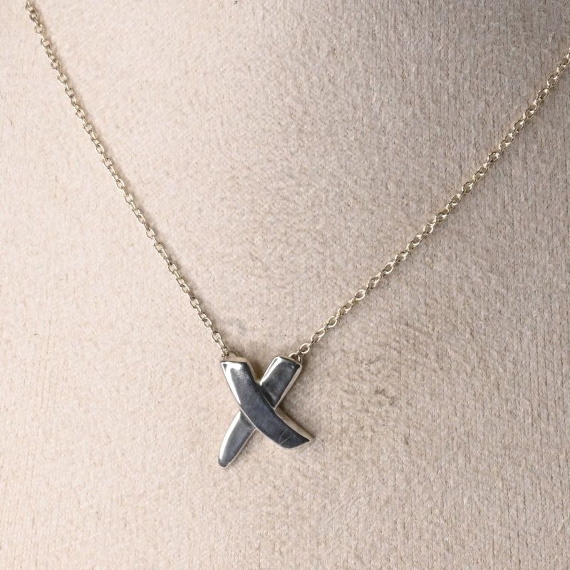 【研磨済】TIFFANY&Co. キス ネックレス 42cm パロマピカソ ティファニー SV925 シルバー ペンダント
