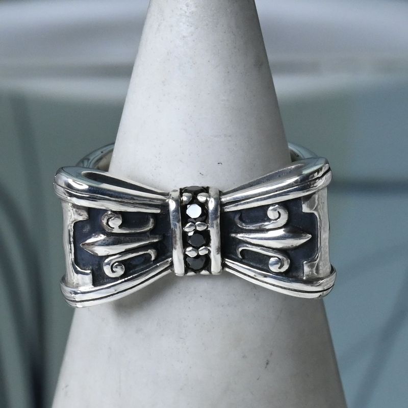 【研磨済】 JUSTIN DAVIS PROMISE リング 12号 リボン SRJ328 ジャスティンデイビス 指輪