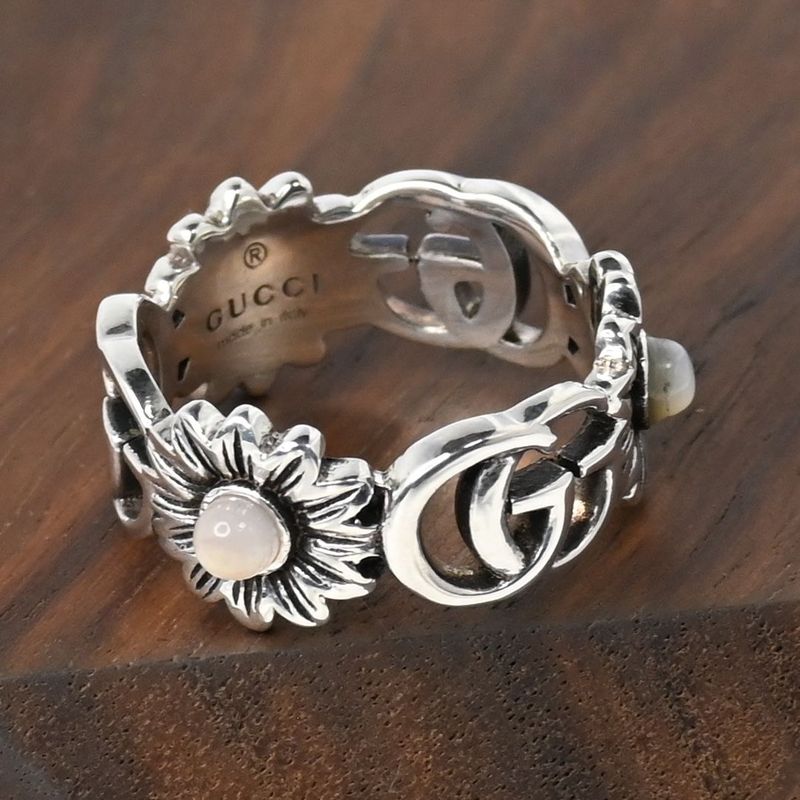 【新品仕上げ】美品 GUCCI ダブルG マザー・オブ・パール リング サイズ13