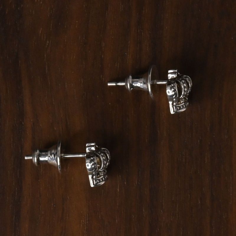 【研磨済】JUSTIN DAVIS TINY CROWN EARRING ピアス ペア SEJ016 シルバー925 タイニー クラウン イヤリング スタッド ジャスティンデイビス