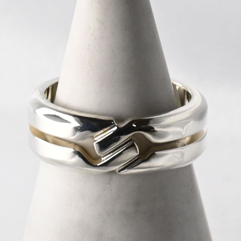 【研磨済】美品 GUCCI インフィニティ ノット スリム リング 指輪 サイズ13 シルバー Ag925 グッチ