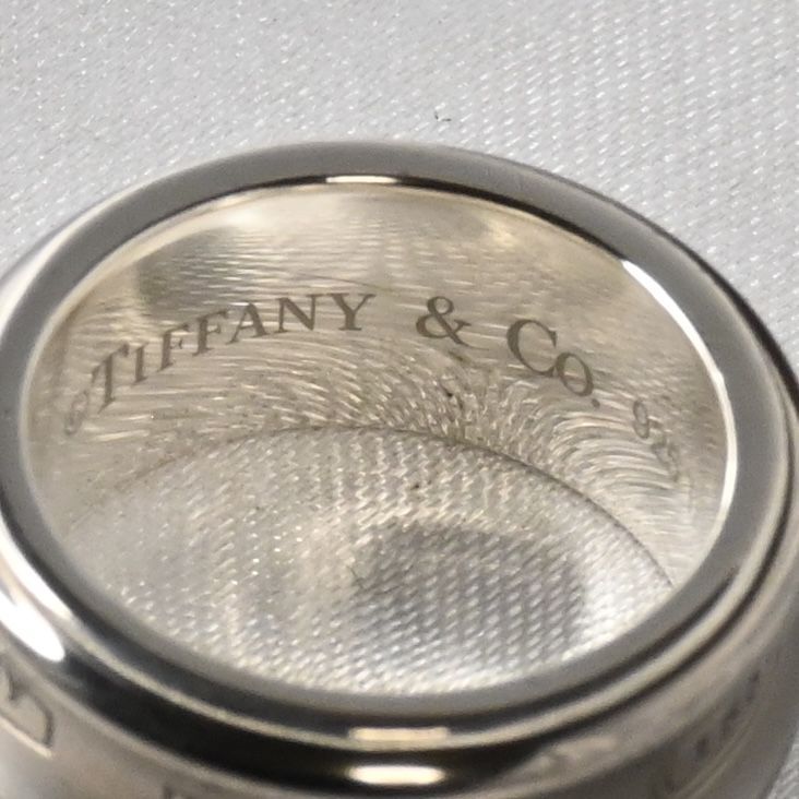 【研磨済】TIFFANY＆Co. ナロー チタン リング 7号 シルバー925 ティファニー 指輪