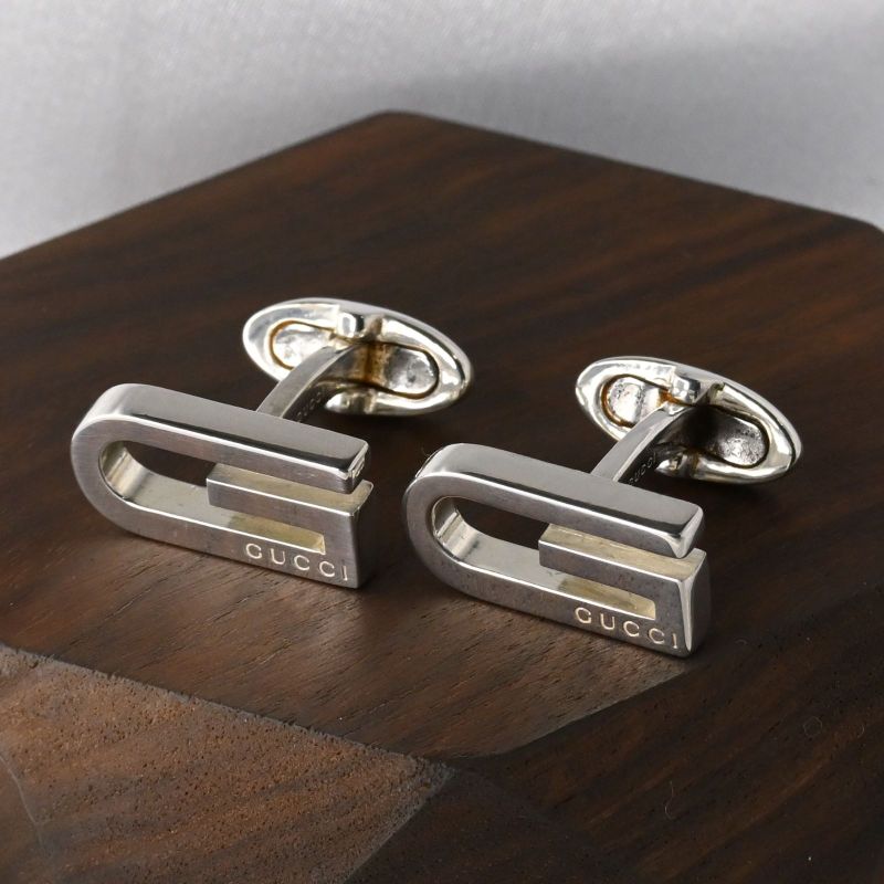【研磨済】GUCCI カフス シルバー カフリンクス Ag925 グッチ
