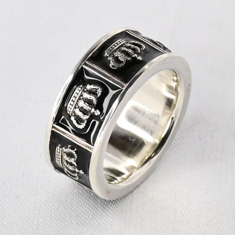 【研磨済】 JUSTIN DAVIS PRIDE&JOY/CROWN リング 13号 ブラック SRJ272 ジャスティンデイビス 指輪 クラウン 王冠 シルバー925