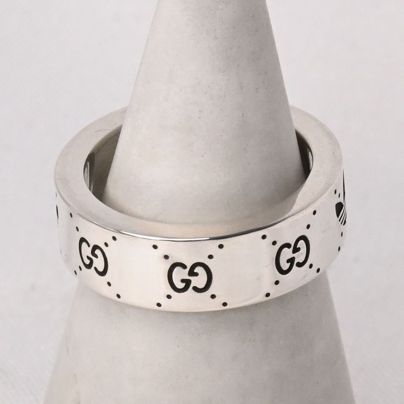 【研磨済】 GUCCI × Adidas シルバー リング 8.5号 Ag925 指輪 グッチ アディダス