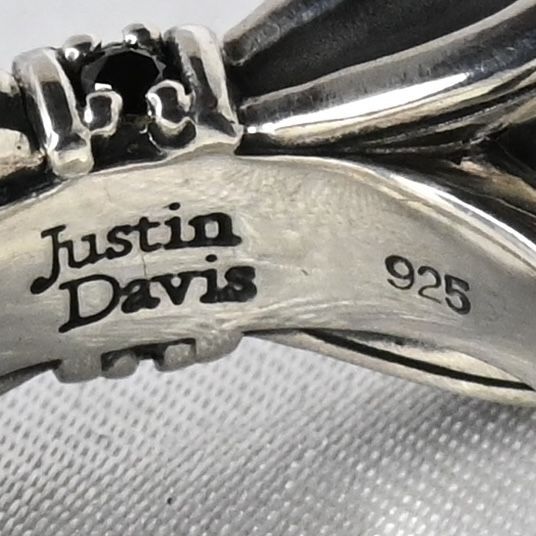 【研磨済】 JUSTIN DAVIS PROMISE リング 9号 リボン SRJ328 ジャスティンデイビス 指輪 保証書付き