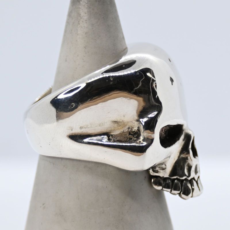 【研磨済】CRAZY PIG LARGE EVIL SKULL リング シルバー 19号 silver 925 指輪 クレイジーピッグ ラージエビルスカル