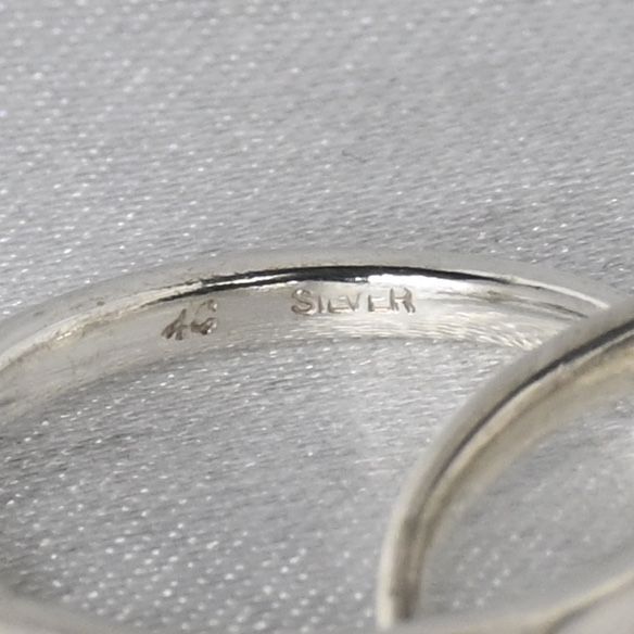 【研磨済】美品 4℃ ヨンドシー 2連 リング 指輪 シルバー925 7号