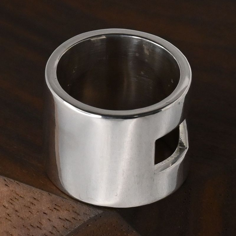 【研磨済】美品 90’s オールドグッチ GUCCI HEAVY BAND G RING リング 指輪 5号 Ag925