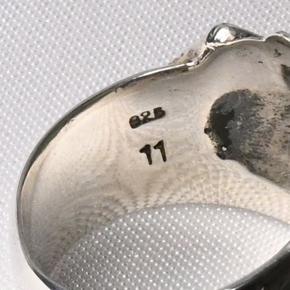 【研磨済】SAAD ターコイズ フェザー リング 11号 シルバー925 指輪