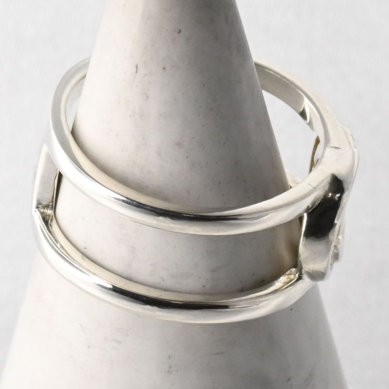 【研磨済】 GUCCI インターロッキング ワイドリング サイズ15