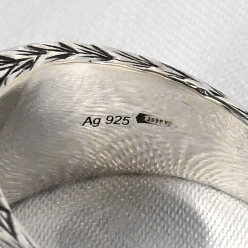 【研磨済】美品 GUCCI インターロッキングG アラベスク ワイド リング サイズ24 グッチ