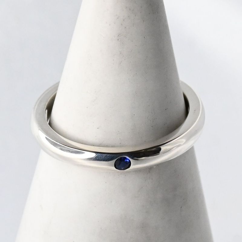 【研磨済】TIFFANY＆Co. スタッキングバンド リング サファイア 10号 ティファニー 指輪 シルバー925