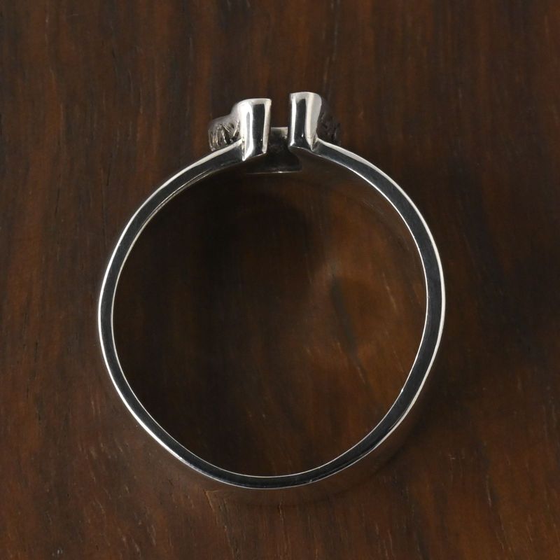 【研磨済】SAAD ホースシュー リング 18~19号 シルバー925 太陽神 唐草