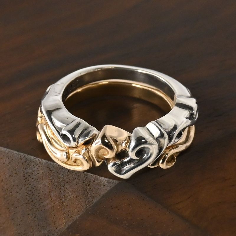 【研磨済】DEAL DESIGN スペードギメル リング 11号 シルバー925 ディールデザイン 指輪