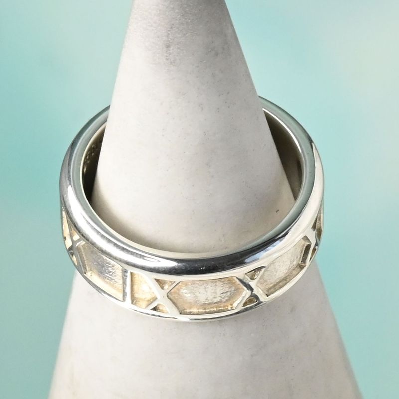 【研磨済】TIFFANY＆Co. アトラス リング 8.5号 シルバー925 ティファニー 指輪