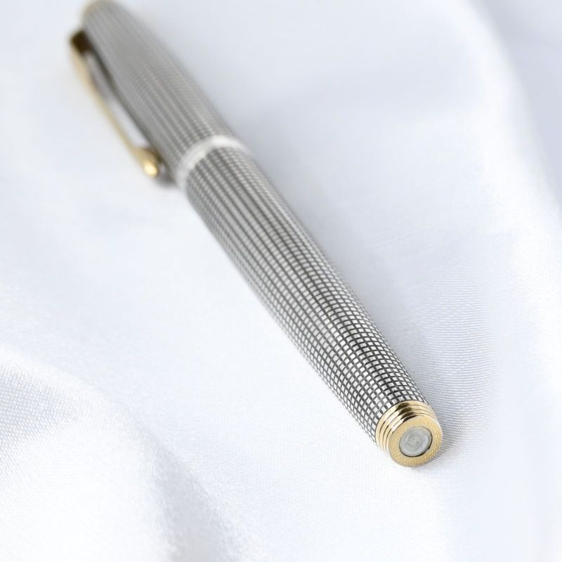 【研磨済】 PARKER 万年筆 スターリングシルバー 14k シズレ XF