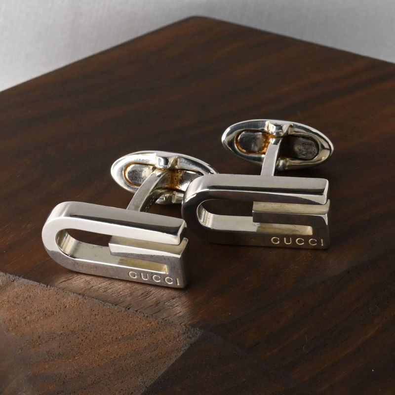 【研磨済】GUCCI カフス シルバー カフリンクス Ag925 グッチ