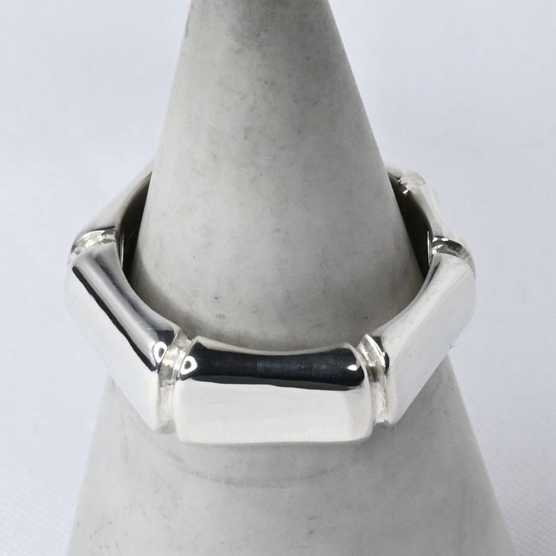 【研磨済】美品 GUCCI バンブー リング サイズ16 Ag925 グッチ