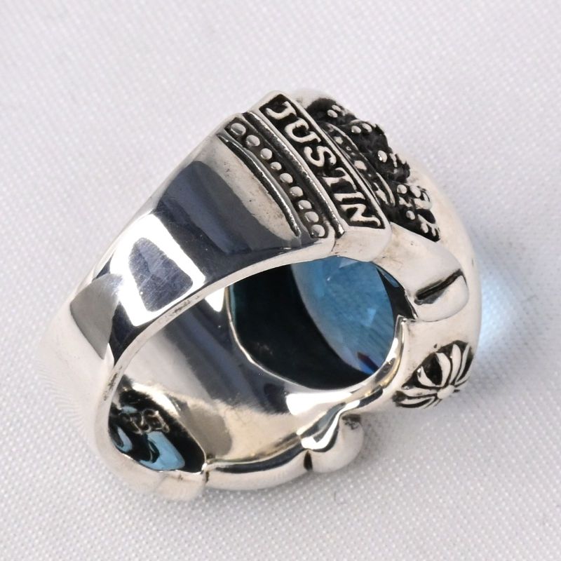 【研磨済】 JUSTIN DAVIS ストーン クラウン リング 13号 ジャスティンデイビス 指輪 シルバー925