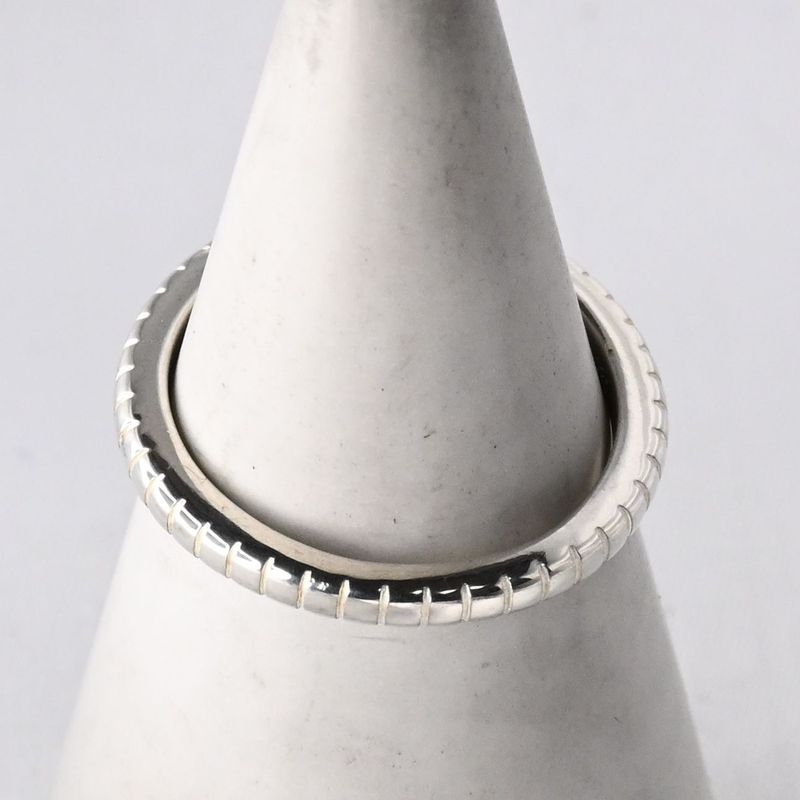 【研磨済】美品 COACH 3連 リング シルバー925 14号 コーチ 指輪