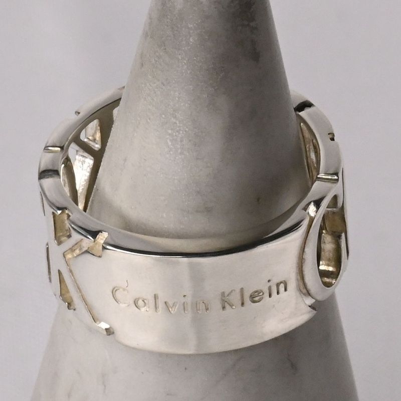 【研磨済】Calvin Klein ロゴ リング 8.5号 カルバン・クライン 指輪