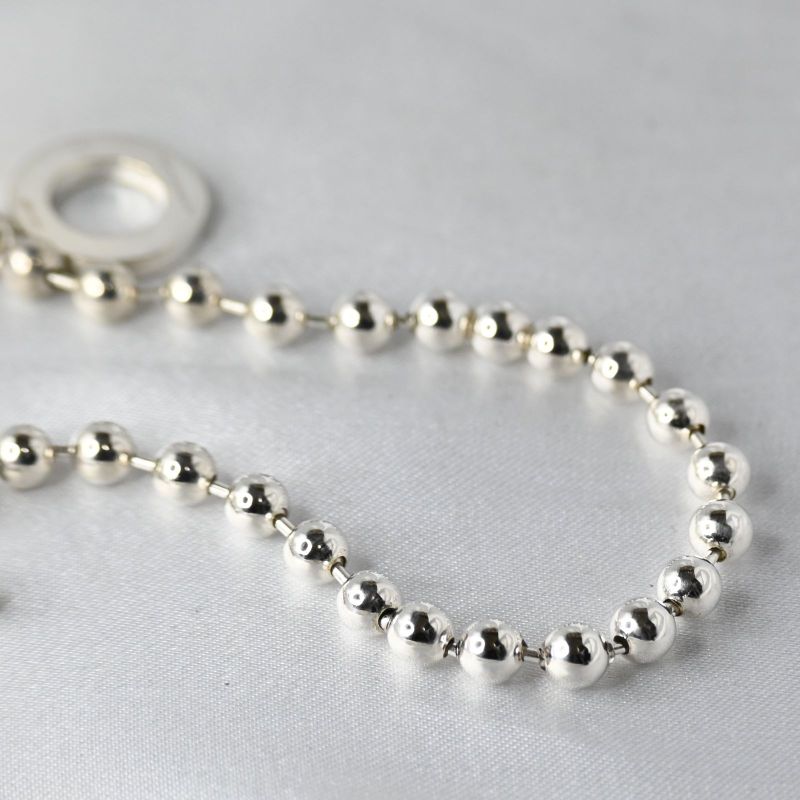 研磨済 GUCCI グッチ ボールチェーン シルバーブレスレット シルバー925 Ag925