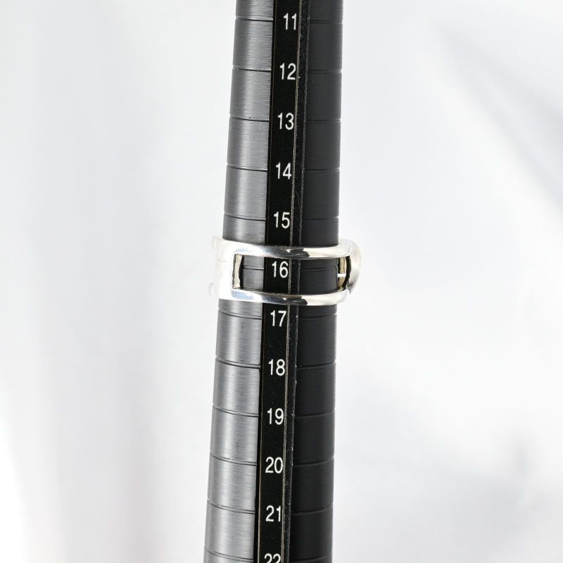 【訳あり】【研磨済】 GUCCI インターロッキング ワイドリング 16.5号