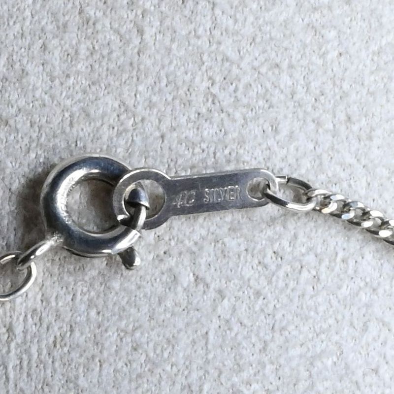 【研磨済】4℃ パール ネックレス シルバー925 チェーン43cm ヨンドシー