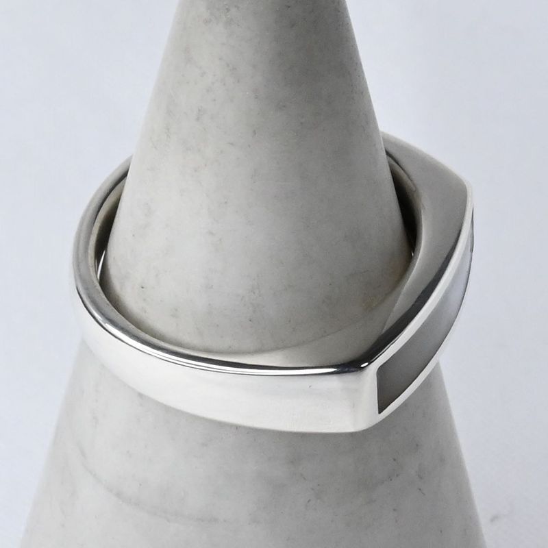 【研磨済】STAR JEWELRY シェル リング 指輪 10号 シルバー925 美品