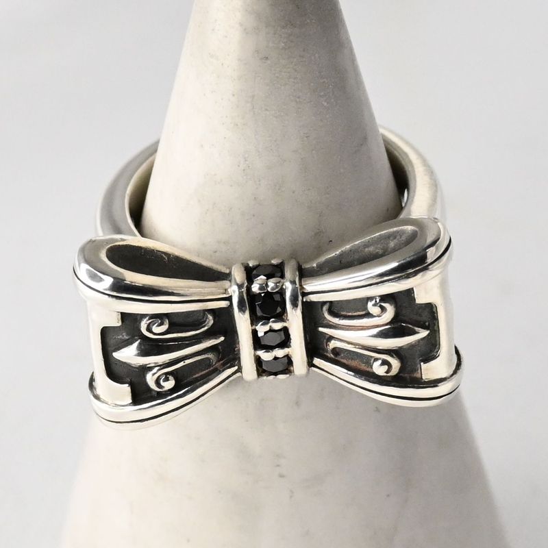 【研磨済】 JUSTIN DAVIS PROMISE リング 11号 リボン SRJ328 ジャスティンデイビス 指輪