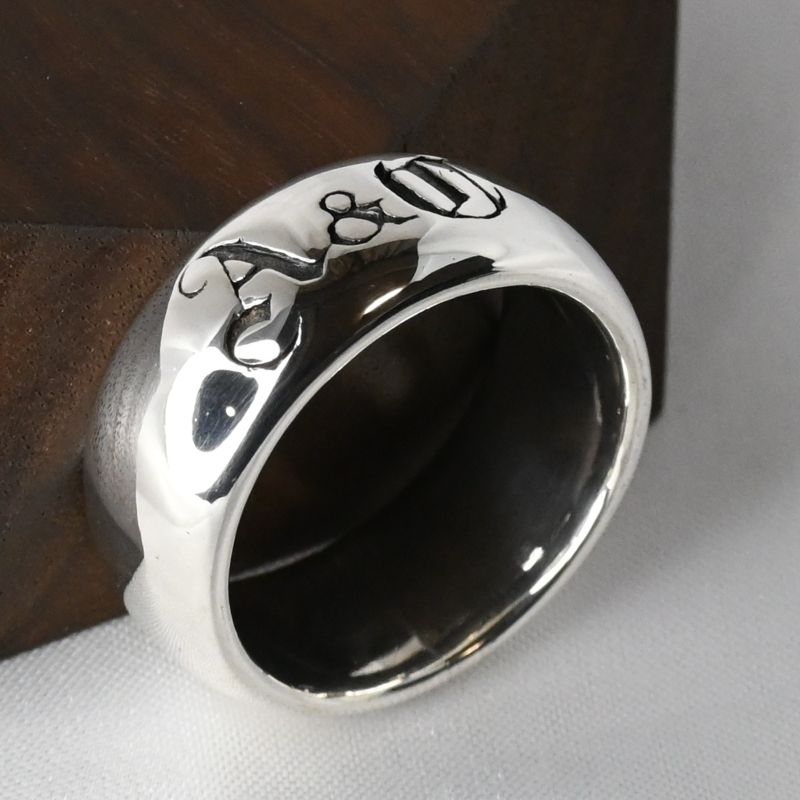 【研磨済】A&G シルバー ロゴ リング 20.5号 silver 925 指輪