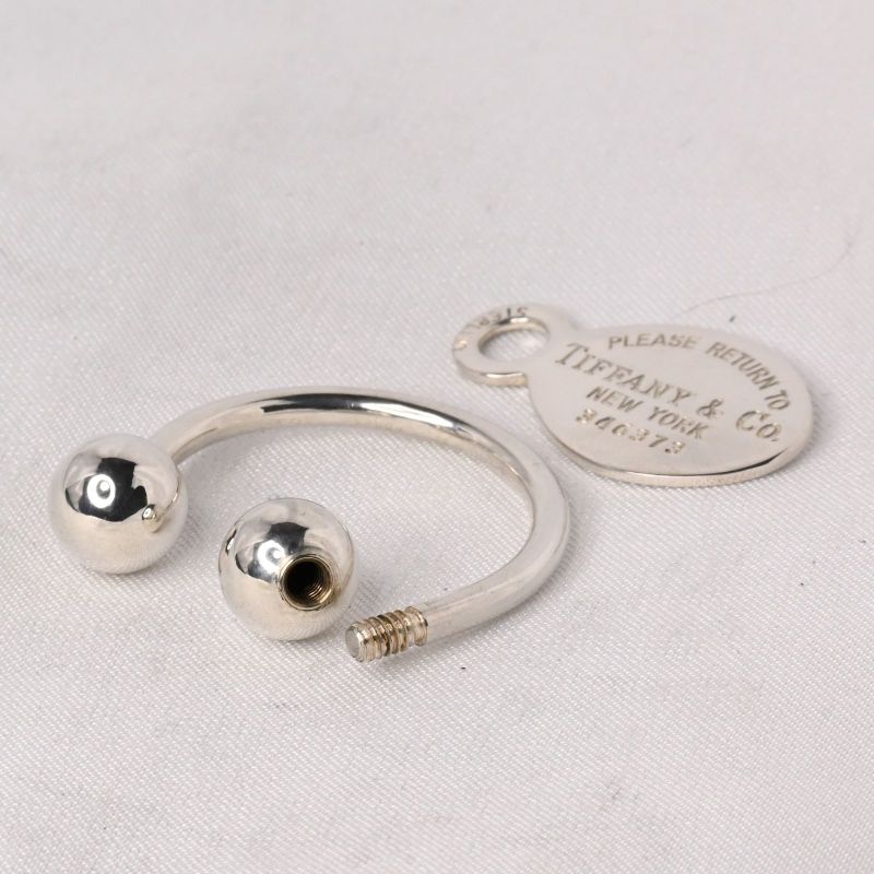 【新品仕上げ】美品 TIFFANY&Co. キーリング キーホルダー スターリングシルバー