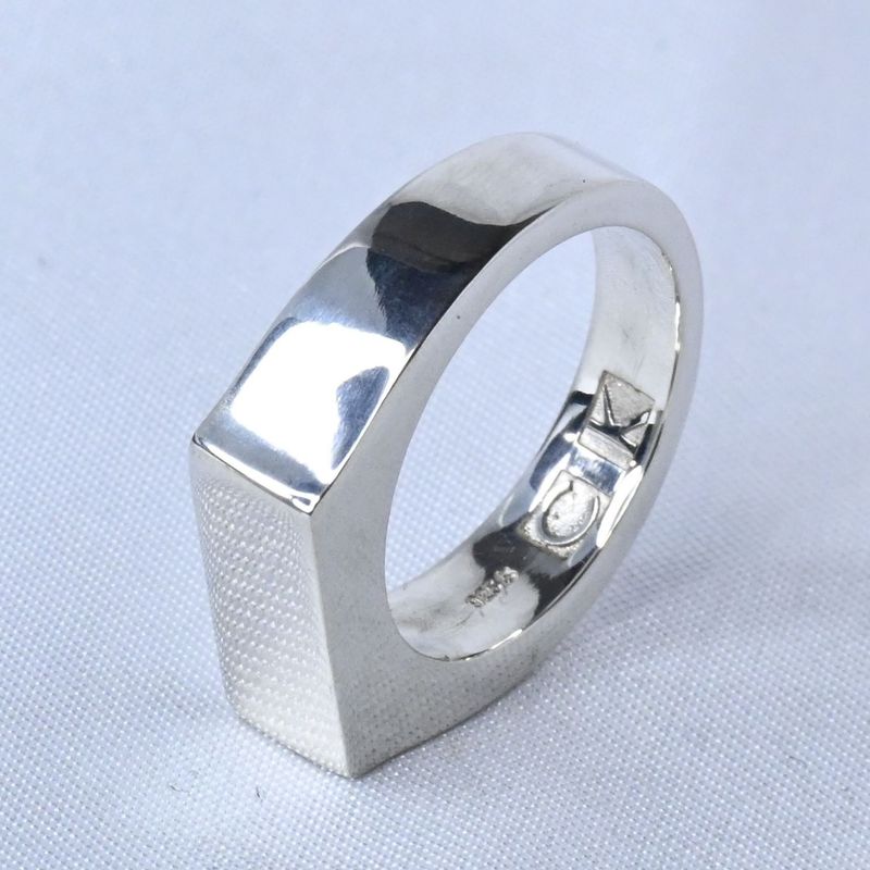 【研磨済】Calvin Klein スクエア リング 11号 カルバン・クライン 指輪