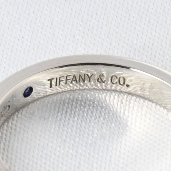 【研磨済】TIFFANY＆Co. スタッキングバンド リング サファイア 10号 ティファニー 指輪 シルバー925