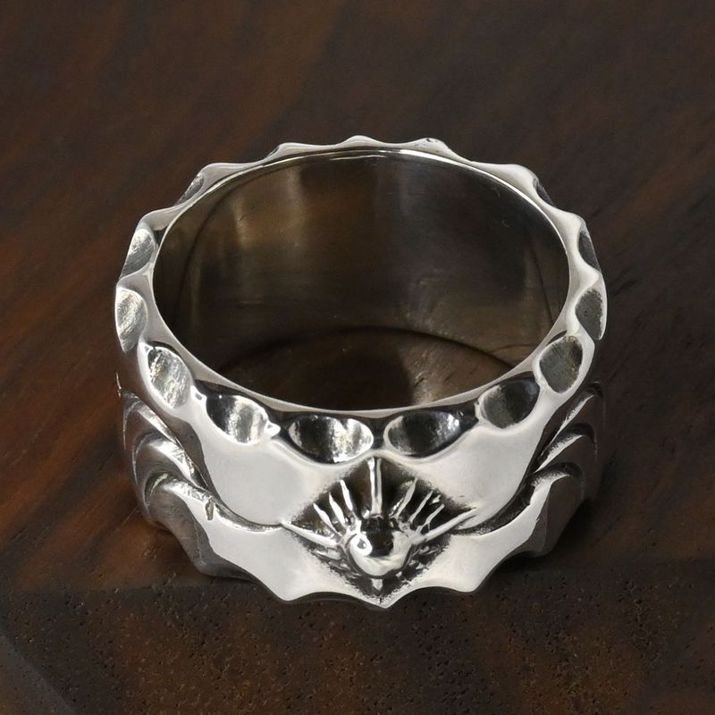 【研磨済】 ARIZONA FREEDOM シルバー リング 太陽神 唐草 17.5号 silver 925