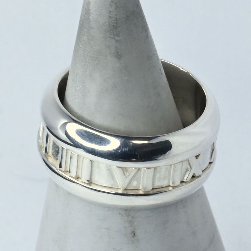 【研磨済】TIFFANY＆Co. ATLAS リング 9号 ティファニー 指輪 アトラス