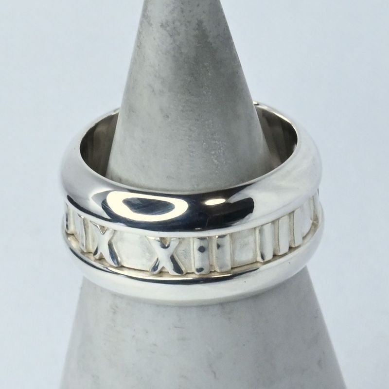 【研磨済】TIFFANY＆Co. ATLAS リング 9号 ティファニー 指輪 アトラス