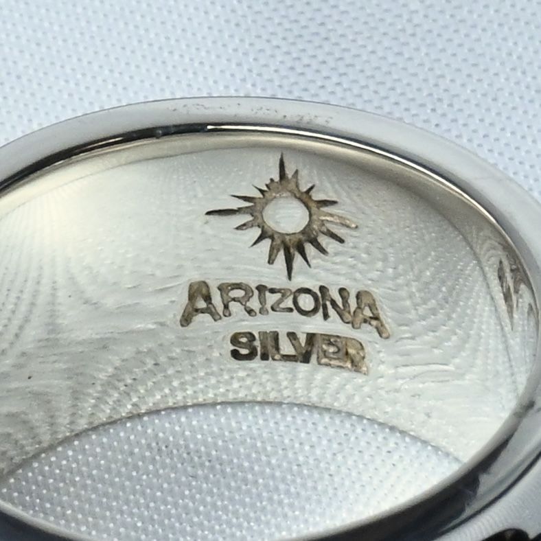 【研磨済】 ARIZONA FREEDOM シルバー リング 17号 R-10a 太陽神 唐草 silver 925 アリゾナフリーダム
