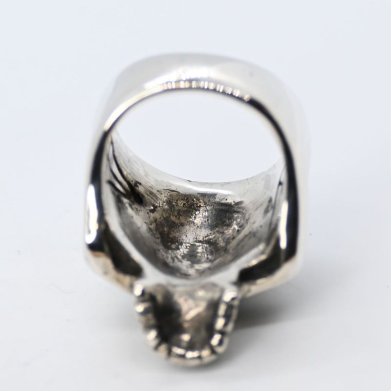 【研磨済】CRAZY PIG LARGE EVIL SKULL リング シルバー 19号 silver 925 指輪 クレイジーピッグ ラージエビルスカル